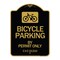 Signmission Bicycle Parking by Permit C.V.S. 21210 W/ Bicycle Graphic Heavy-Gauge Alum, 18" x 24", BG-1824-24322 A-DES-BG-1824-24322 - alternate 1